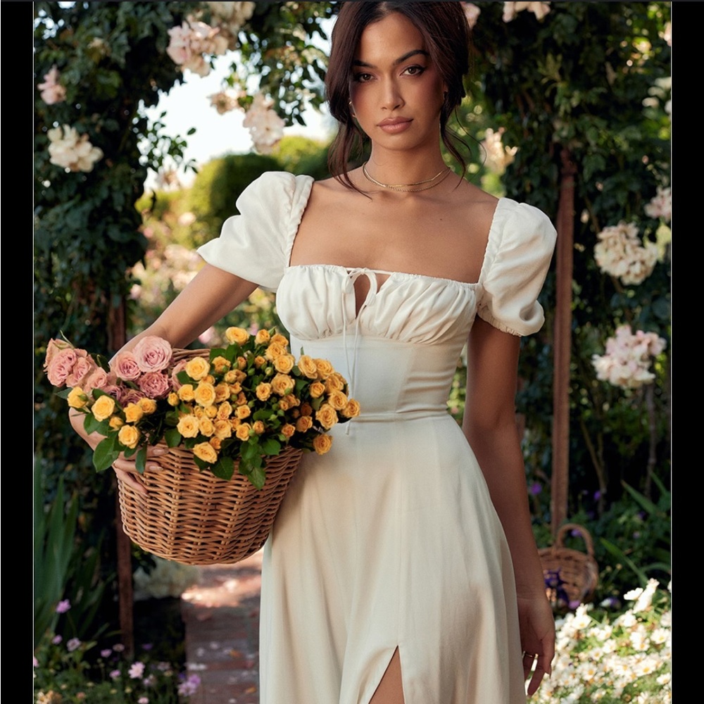 NWT House of CB white Tallulah dress